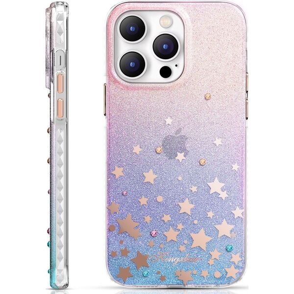Kingxbar Kingxbar Heart Star Series etui iPhone 14 Plus etui w gwiazdki zodiac