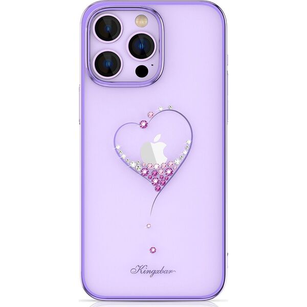 Kingxbar Kingxbar Wish Series etui iPhone 14 Plus ozdobione kryształami fioletowe