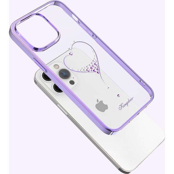 Kingxbar Kingxbar Wish Series etui iPhone 14 Plus ozdobione kryształami fioletowe