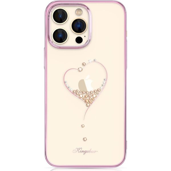 Kingxbar Kingxbar Wish Series etui iPhone 14 Plus ozdobione kryształami różowe