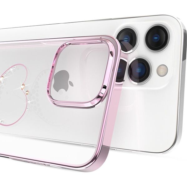 Kingxbar Kingxbar Wish Series etui iPhone 14 Plus ozdobione kryształami różowe
