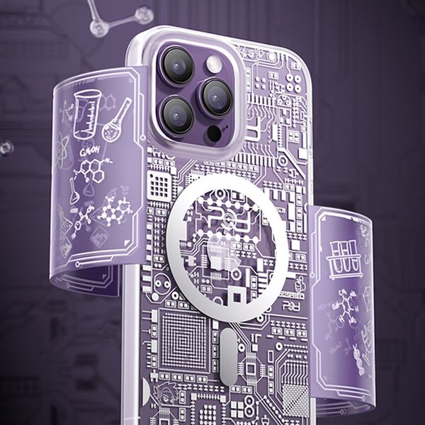 Kingxbar Kingxbar PQY Geek Series magnetyczne etui iPhone 14 MagSafe złote