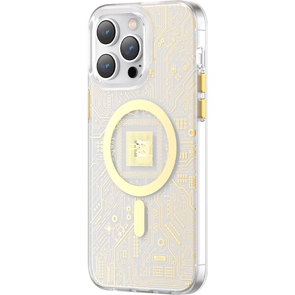 Kingxbar Kingxbar PQY Geek Series magnetyczne etui iPhone 14 Pro MagSafe złote