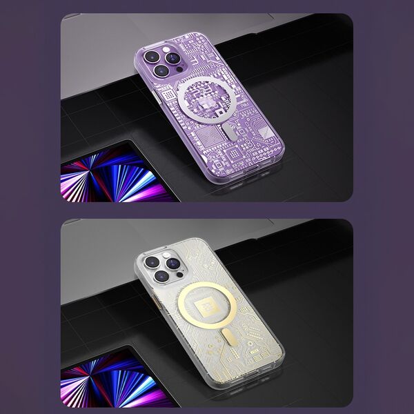 Kingxbar Kingxbar PQY Geek Series magnetyczne etui iPhone 14 Pro MagSafe złote