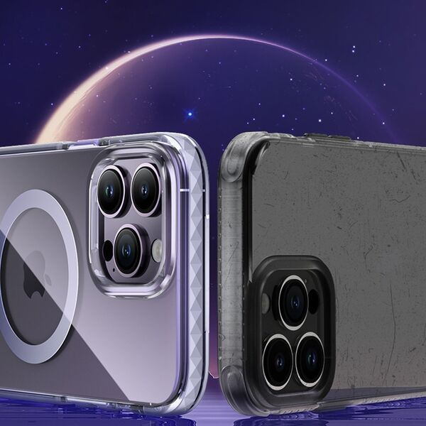 Kingxbar Kingxbar PQY Ice Crystal Series magnetyczne etui iPhone 14 Plus MagSafe srebrne