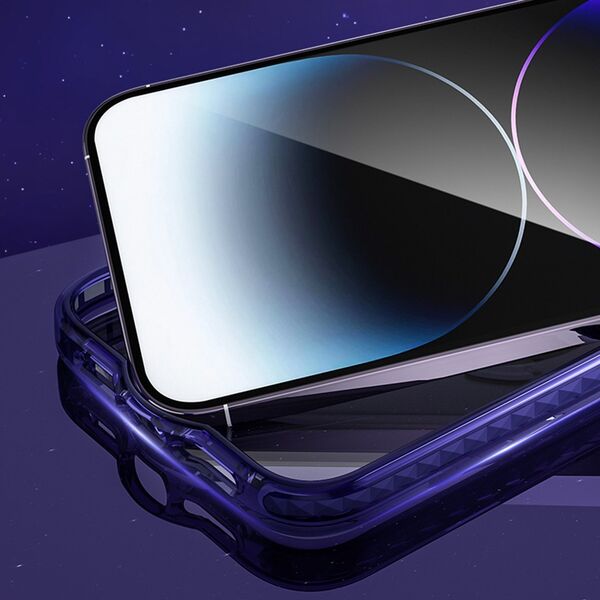 Kingxbar Kingxbar PQY Ice Crystal Series magnetyczne etui iPhone 14 Plus MagSafe fioletowe