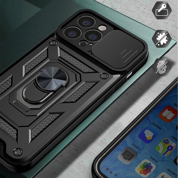 Hurtel Hybrid Armor Camshield etui iPhone 13 Pro Max pancerny pokrowiec z osłoną na aparat różowe