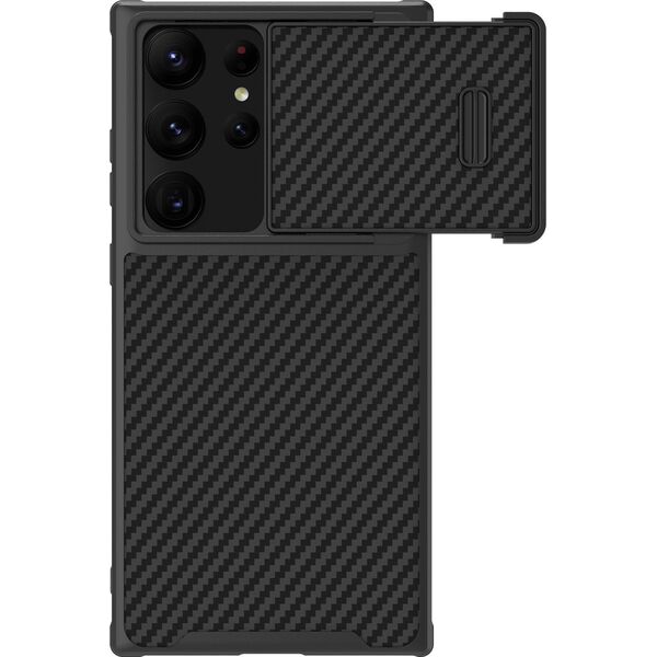 Nillkin Nillkin Synthetic Fiber S Case etui Samsung Galaxy S23 Ultra pokrowiec osłona na aparat czarne