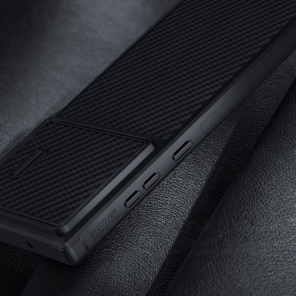 Nillkin Nillkin Synthetic Fiber S Case etui Samsung Galaxy S23 Ultra pokrowiec osłona na aparat czarne