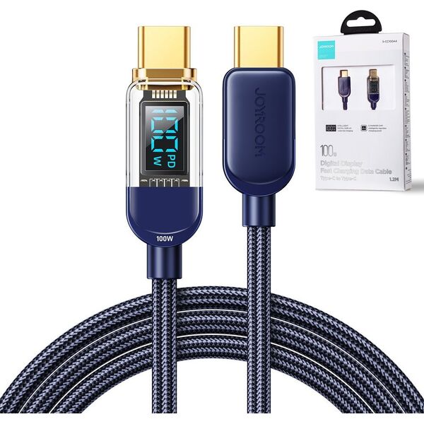 Kabel USB Joyroom USB-C - USB-C 1.2 m Niebieski (JYR645)