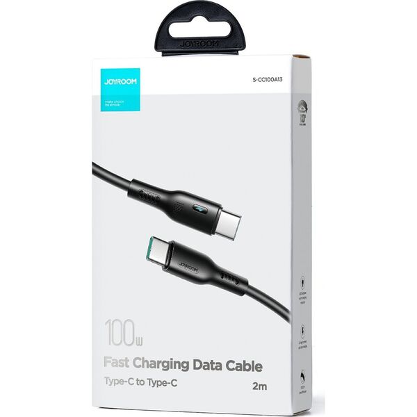 Kabel USB Joyroom USB-C - USB-C 2 m Czarny (JYR720)
