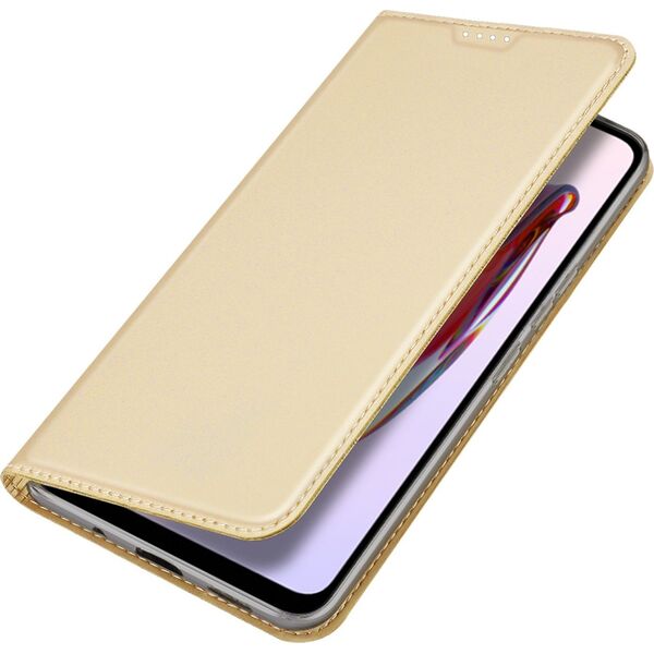 Dux Ducis Dux Ducis Skin Pro etui do Xiaomi Redmi 11A / Poco C55 / Redmi 12C pokrowiec z klapką portfel na kartę podstawka złote