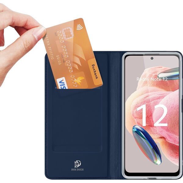 Dux Ducis Dux Ducis Skin Pro etui do Xiaomi Redmi Note 12 pokrowiec z klapką portfel na kartę podstawka niebieskie