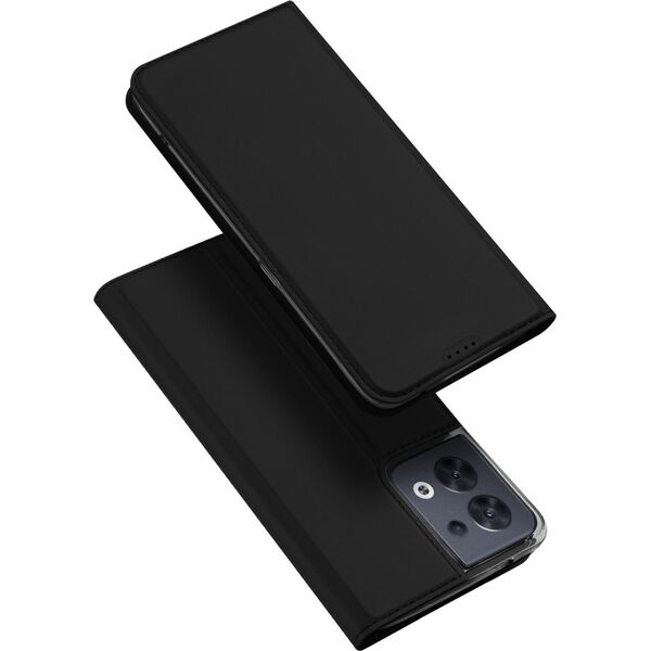 Dux Ducis Dux Ducis Skin Pro etui Oppo Reno 8 pokrowiec z klapką portfel na kartę podstawka czarne