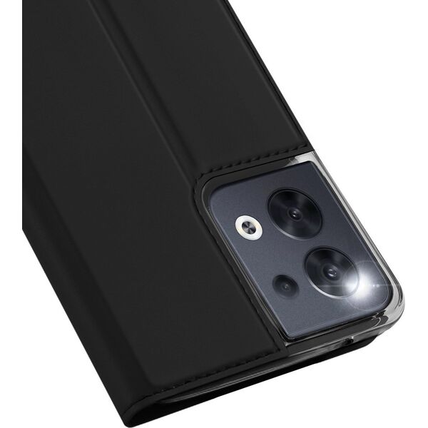 Dux Ducis Dux Ducis Skin Pro etui Oppo Reno 8 pokrowiec z klapką portfel na kartę podstawka czarne