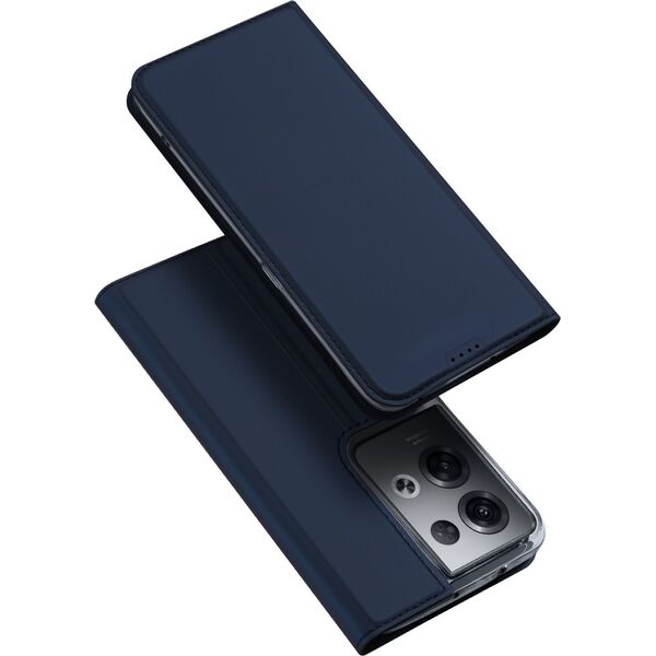 Dux Ducis Dux Ducis Skin Pro etui Oppo Reno 8 Pro pokrowiec z klapką portfel na kartę podstawka niebieskie