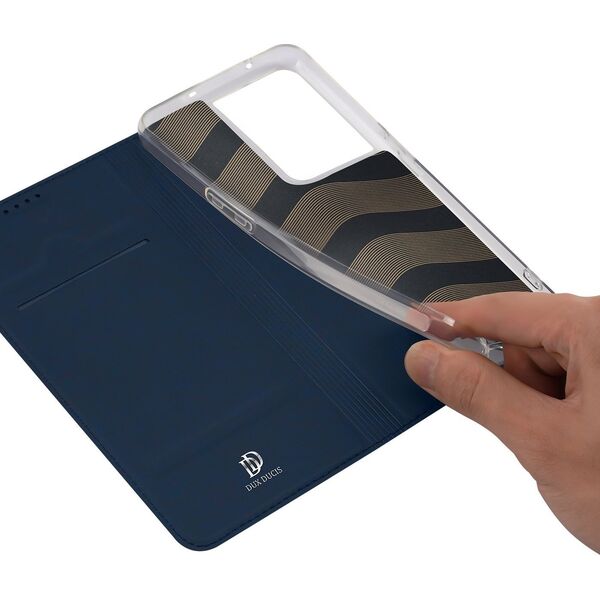 Dux Ducis Dux Ducis Skin Pro etui Oppo Reno 8 Pro pokrowiec z klapką portfel na kartę podstawka niebieskie