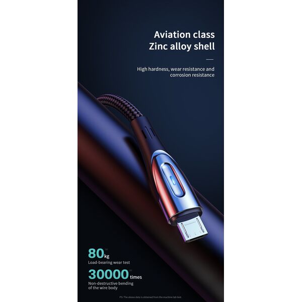 Kabel USB Joyroom USB-A - microUSB 2 m Czarny (S-M411 2m Black)