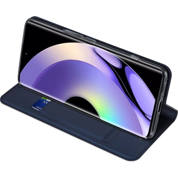Dux Ducis DUX DUCIS SKIN PRO ETUI DO REALME 10 PRO POKROWIEC Z KLAPKĄ PORTFEL NA KARTĘ PODSTAWKA NIEBIESKIE