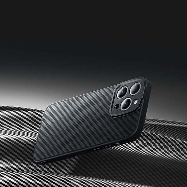 Baseus Etui + szkło Baseus Synthetic Fiber MagSafe Apple iPhone 14 Pro Max czarne