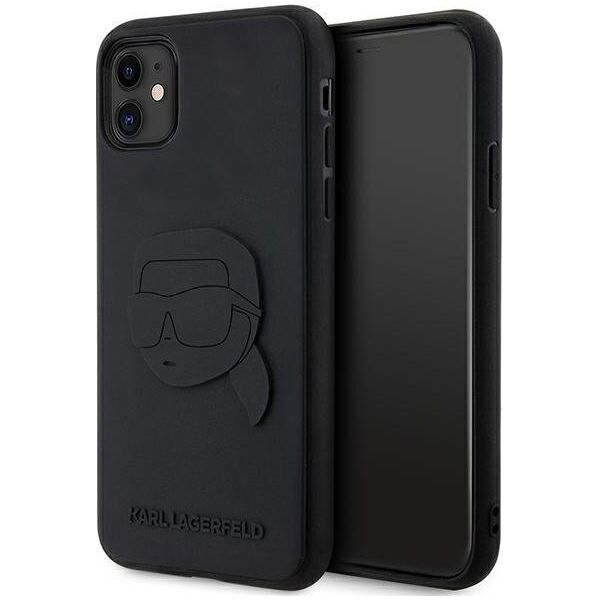Karl Lagerfeld Etui Karl Lagerfeld KLHCN613DRKNK Apple iPhone 11/XR czarny/black hardcase Rubber Karl Head 3D