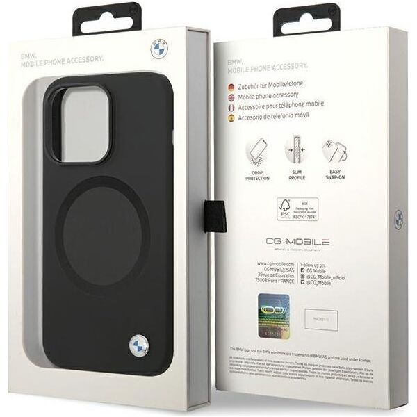 BMW Etui BMW BMHMP14LSILBK2 Apple iPhone 14 Pro Signature Liquid Silicone MagSafe czarny/black