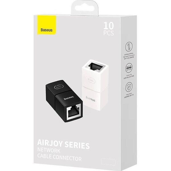 Baseus Złączka sieciowa Baseus, 10 sztuk, AirJoy series (biały)