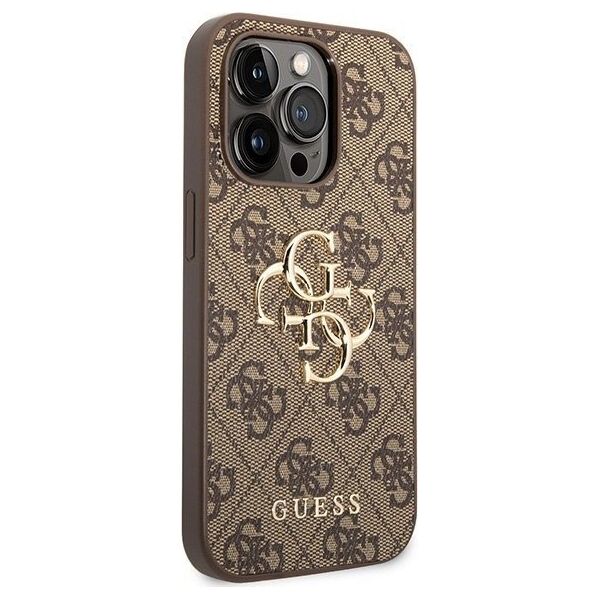 Guess Guess GUHCP15L4GMGBR iPhone 15 Pro 6.1" brązowy/brown hardcase 4G Big Metal Logo