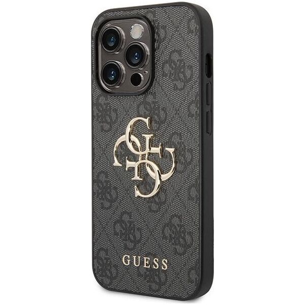 Guess Guess GUHCP15L4GMGGR iPhone 15 Pro 6.1" szary/grey hardcase 4G Big Metal Logo