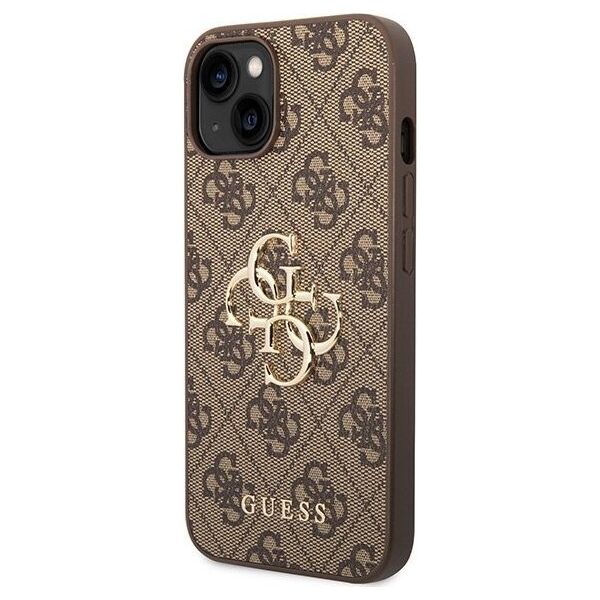 Guess Guess GUHCP15S4GMGBR iPhone 15 6.1" brązowy/brown hardcase 4G Big Metal Logo