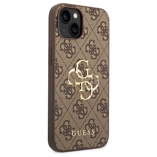 Guess Guess GUHCP15S4GMGBR iPhone 15 6.1" brązowy/brown hardcase 4G Big Metal Logo