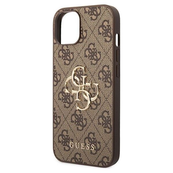 Guess Guess GUHCP15S4GMGBR iPhone 15 6.1" brązowy/brown hardcase 4G Big Metal Logo