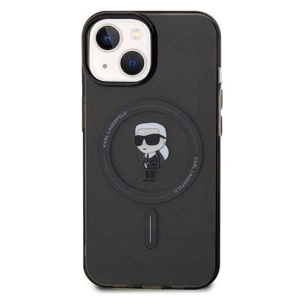 Karl Lagerfeld Karl Lagerfeld KLHMP15SHFCKNOK iPhone 15 6.1" czarny/black hardcase IML Ikonik MagSafe