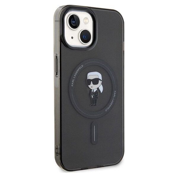 Karl Lagerfeld Karl Lagerfeld KLHMP15SHFCKNOK iPhone 15 6.1" czarny/black hardcase IML Ikonik MagSafe