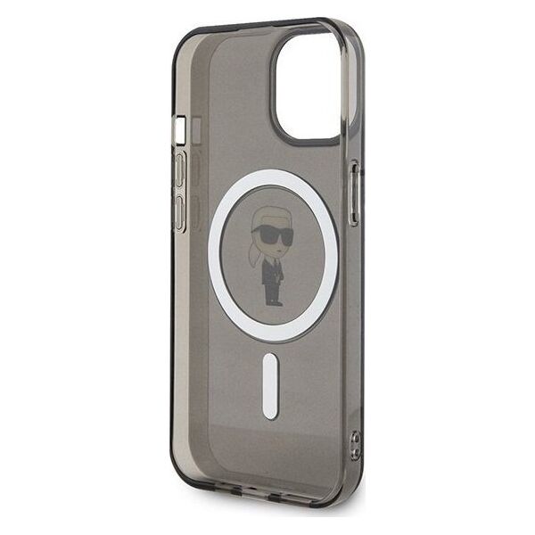 Karl Lagerfeld Karl Lagerfeld KLHMP15SHFCKNOK iPhone 15 6.1" czarny/black hardcase IML Ikonik MagSafe