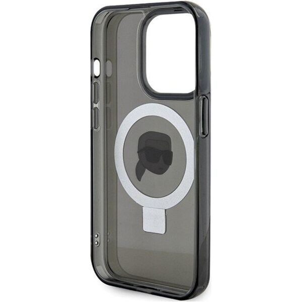 Karl Lagerfeld Karl Lagerfeld KLHMP15LHMRSKHK iPhone 15 Pro 6.1" czarny/black hardcase Ring Stand Karl Head MagSafe