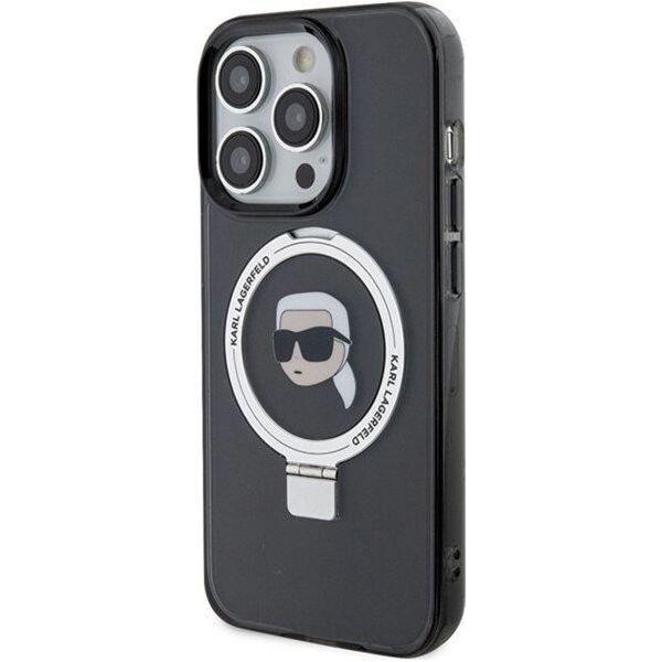 Karl Lagerfeld Karl Lagerfeld KLHMP15XHMRSKHK iPhone 15 Pro Max 6.7" czarny/black hardcase Ring Stand Karl Head MagSafe