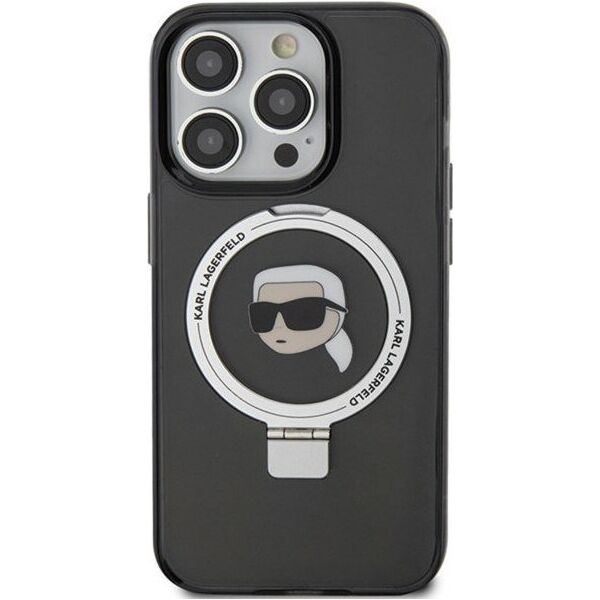 Karl Lagerfeld Karl Lagerfeld KLHMP15XHMRSKHK iPhone 15 Pro Max 6.7" czarny/black hardcase Ring Stand Karl Head MagSafe