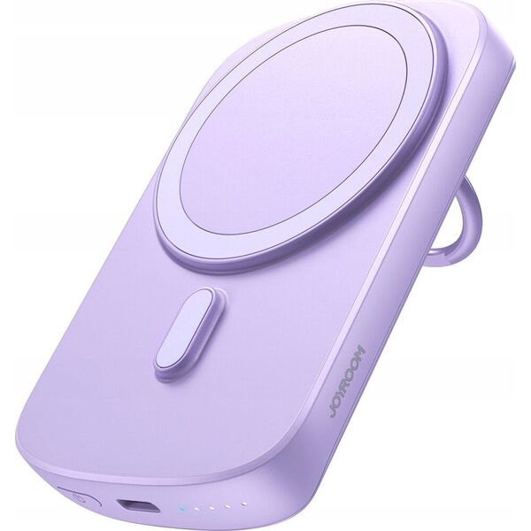 Powerbank Joyroom Joyroom JR-W030 6000mAh 20W MagSafe z ringiem i podstawką fioletowy