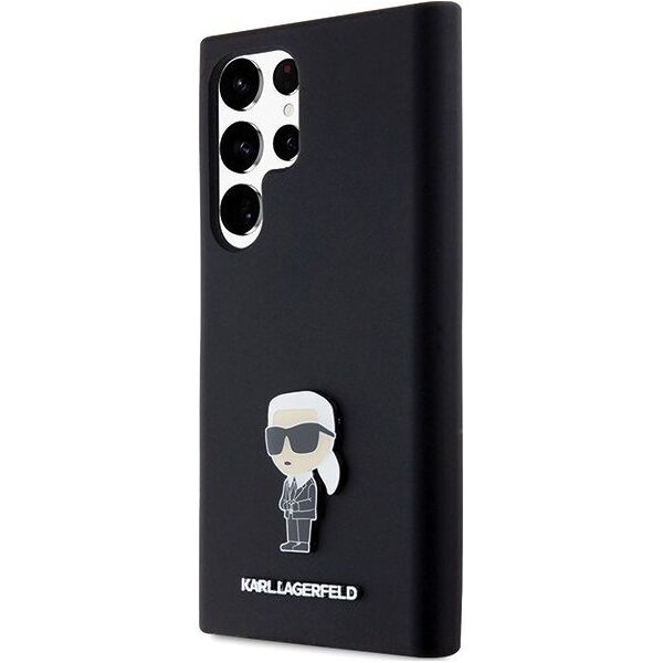 Karl Lagerfeld Karl Lagerfeld KLHCS24LSMHKNPK S24 Ultra S928 czarny/black Silicone Ikonik Metal Pin