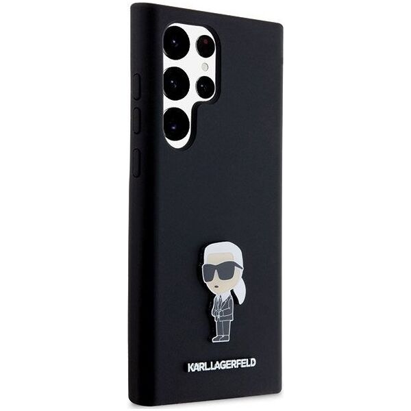 Karl Lagerfeld Karl Lagerfeld KLHCS24LSMHKNPK S24 Ultra S928 czarny/black Silicone Ikonik Metal Pin