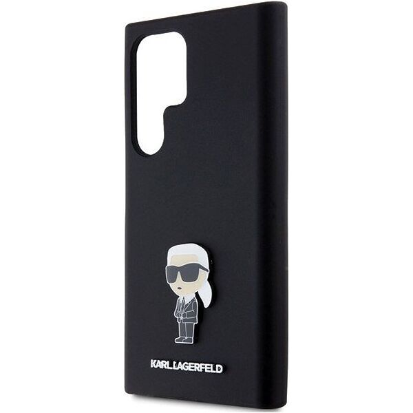 Karl Lagerfeld Karl Lagerfeld KLHCS24LSMHKNPK S24 Ultra S928 czarny/black Silicone Ikonik Metal Pin