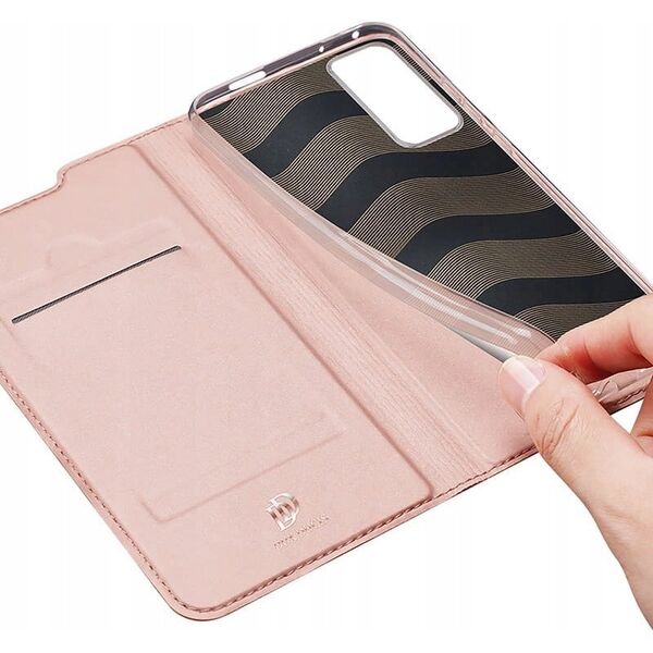 Dux Ducis Etui z klapką, portfelem i podstawką Dux Ducis Skin Pro do Xiaomi Poco M6 Pro / Redmi 12/12R - różowe