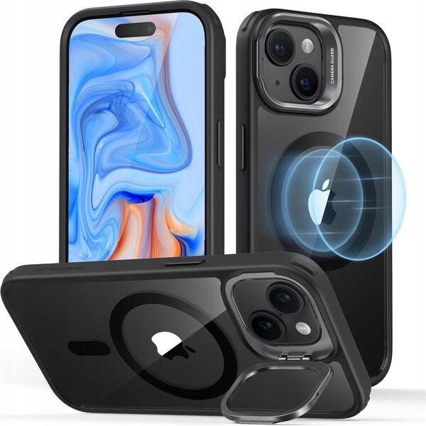 ESR Etui ESR Classic Kickstand Halolock z MagSafe na iPhone 15 Plus - przezroczysto-czarne