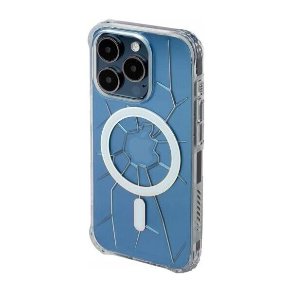 Kingxbar Etui silikonowe MagSafe Kingxbar PQY Crack Series do iPhone 15 Pro Max - przezroczyste
