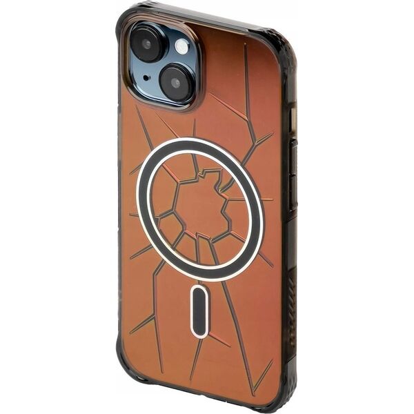 Kingxbar Etui silikonowe MagSafe Kingxbar PQY Crack Series do iPhone 15 - czarne