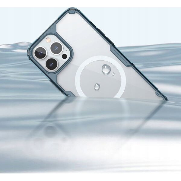 Nillkin Pancerne etui z MagSafe Nillkin Nature Pro Magnetic do iPhone 15 Pro - niebieskie