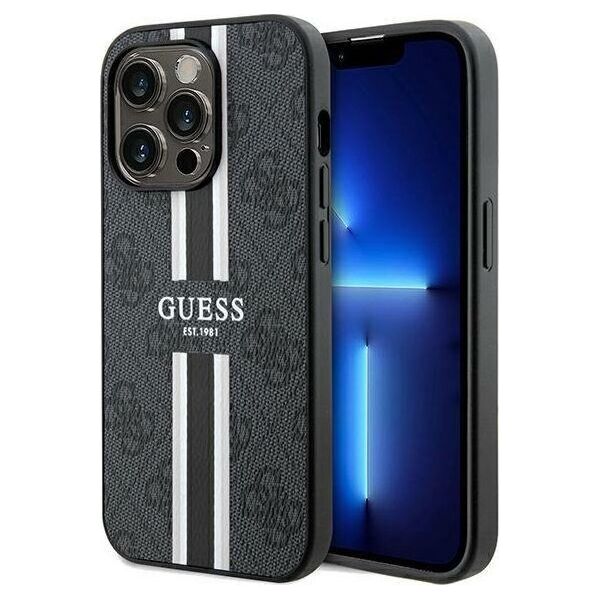 Guess Guess GUHMP15XP4RPSK iPhone 15 Pro Max 6.7" czarny/black hardcase 4G Printed Stripes MagSafe
