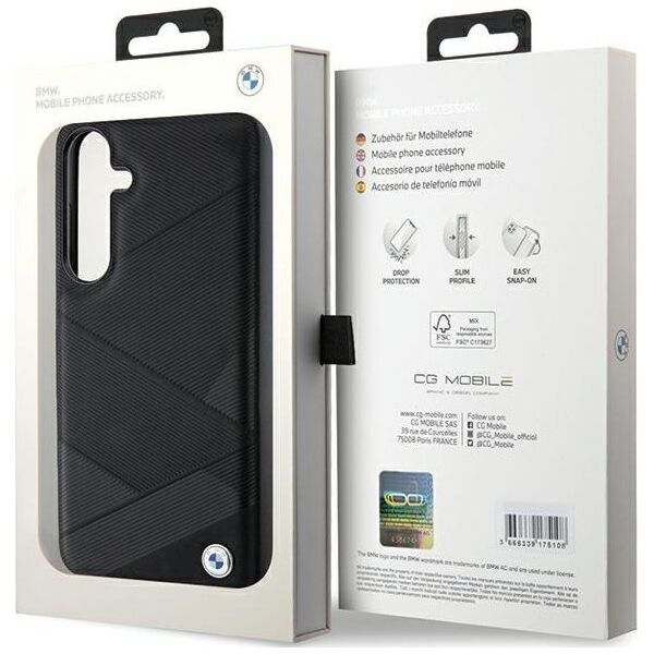 BMW BMW BMHCS24S23RCGPK S24 S921 czarny/black hardcase Signature Leather Crossing Lines Pattern