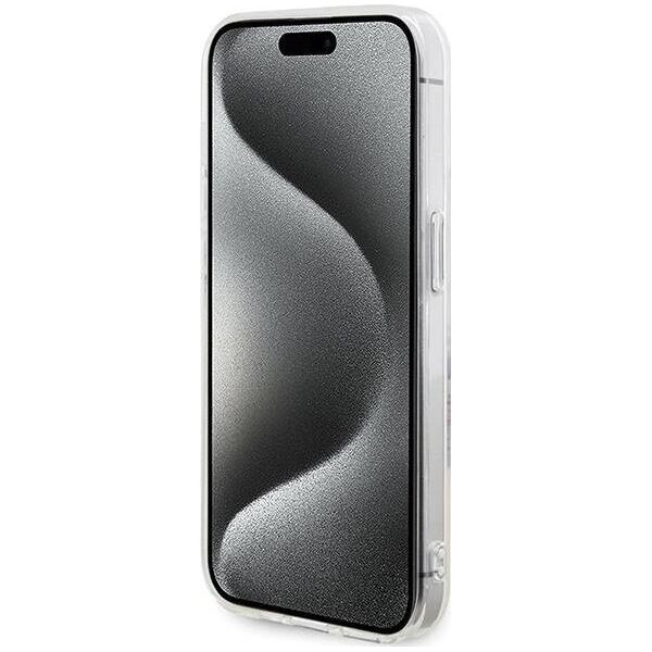 Guess GUESS GUHMP15XHFWFCT IPHONE 15 PRO MAX 6.7" TRANSPARENT HARDCASE IML FLOWERS WREATCH MAGSAFE standard
